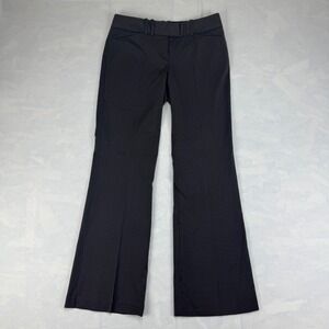 The Limited Career Pants Women's 2 Gray Pinstripe Cassidy Fit Low Rise Flare Leg